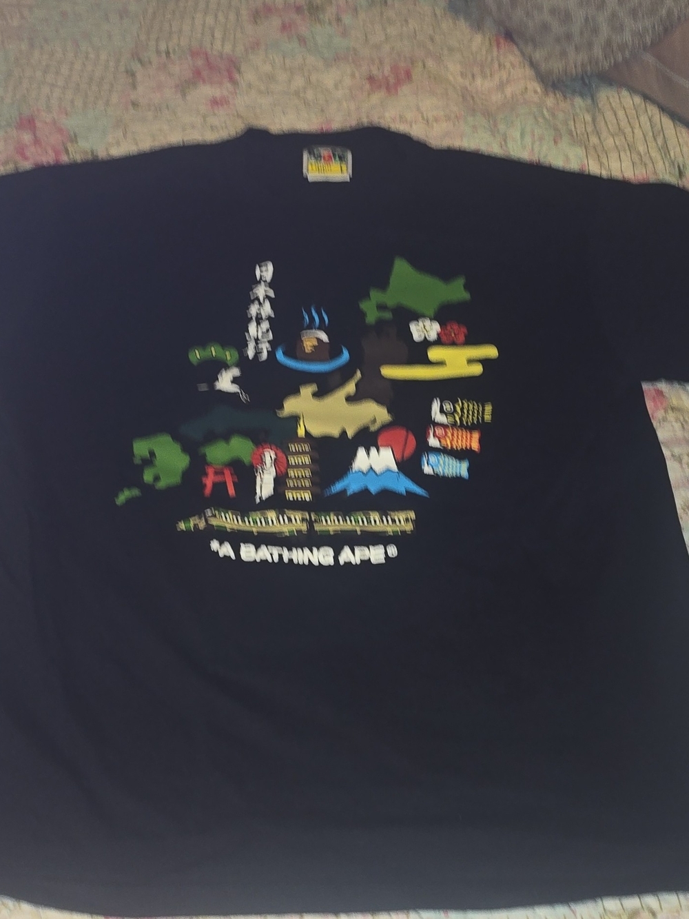 Authentic Bape Japan Culture T-shirt Black Men's Size L- A Bathing Ape